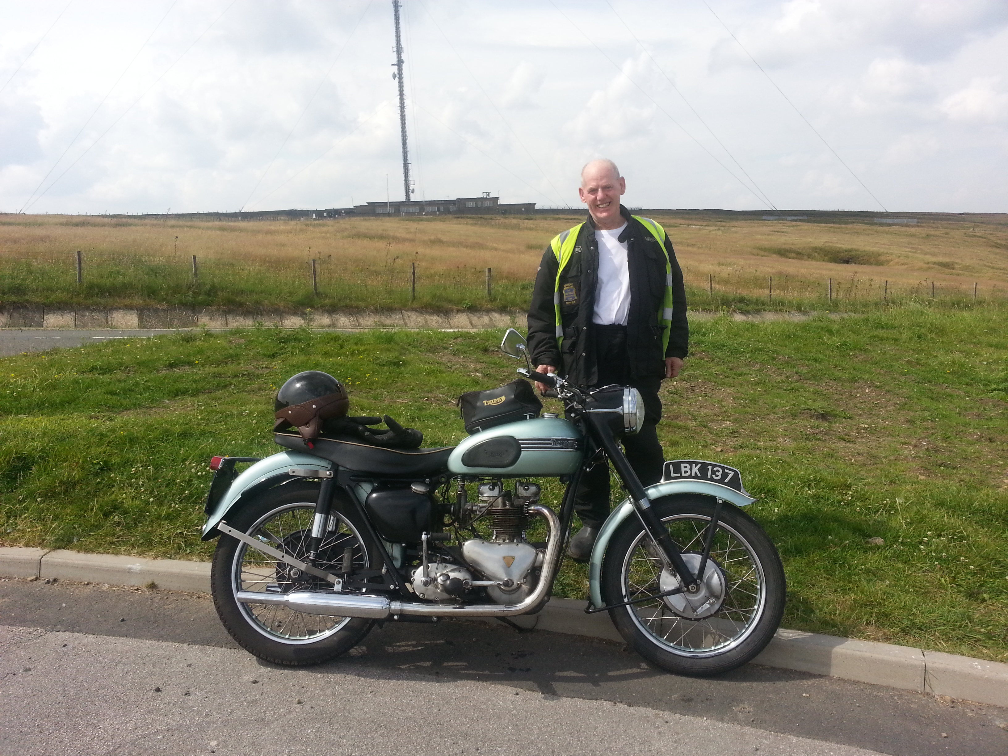One of many new friends I made on my trip. Riding a Classic Triumph Tiget which he had since new.  (Derbyshire ...High Peak)